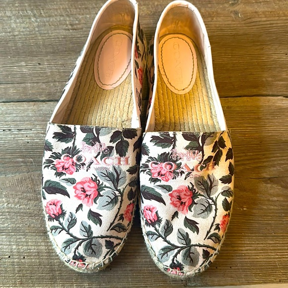Coach Women's Floral Espadrilles, size 10 - Picture 1 of 6